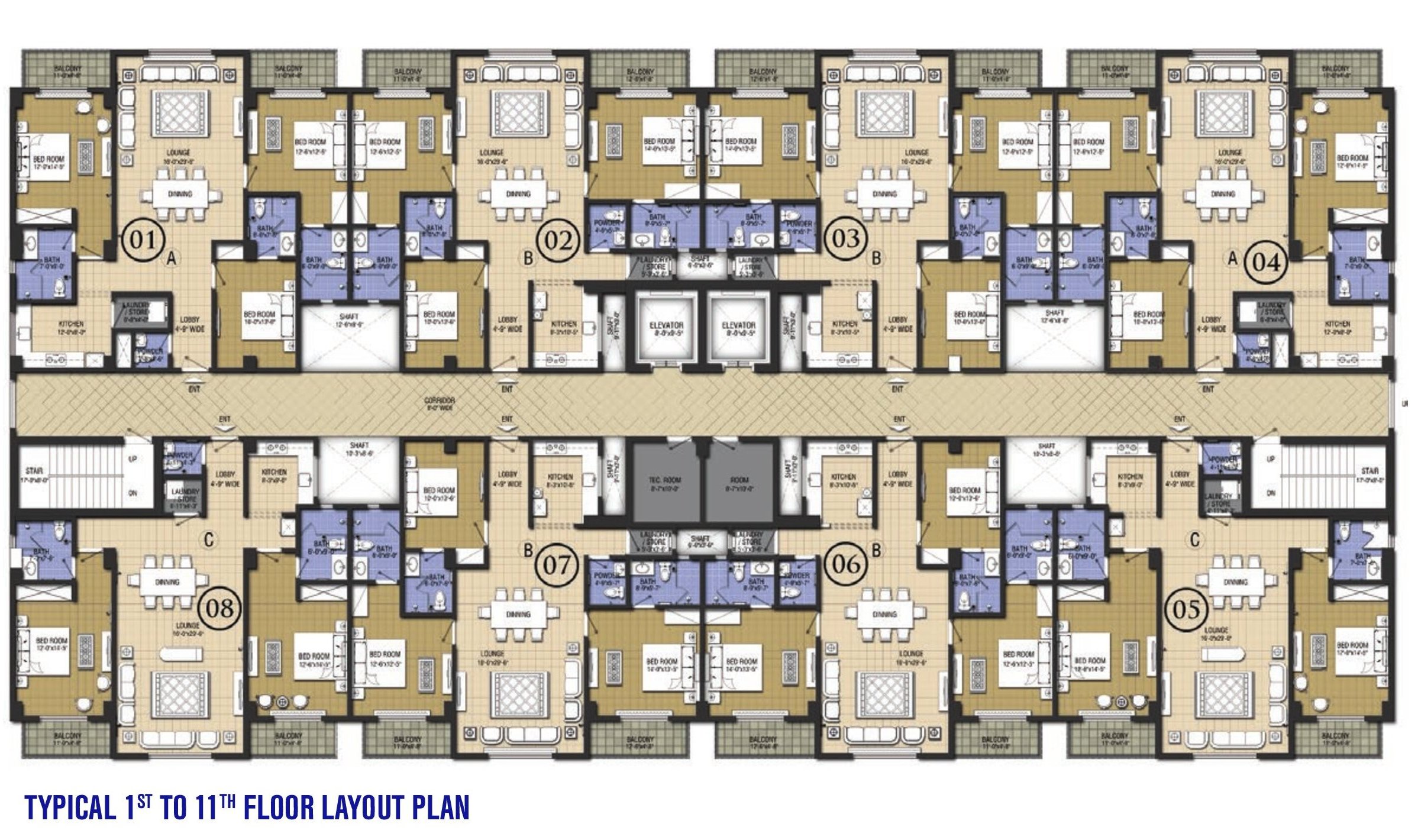 Goldcrest Chic 2 - 1 to 11 floor plans