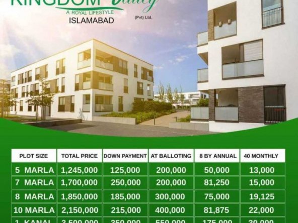 Payment Plan - Kingdom Valley Islamabad