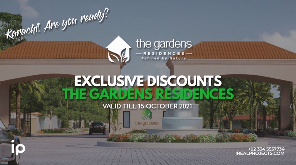 Special discount in The Gardens Residences Karachi