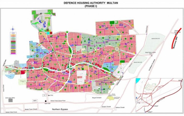 Mater Plan DHA Multan Phase-1- residential plots available