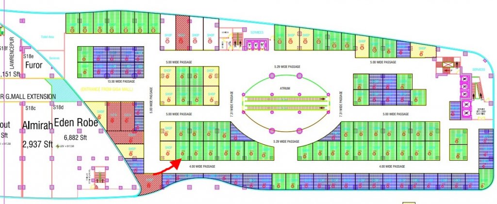 Location of shop 1031 in Giga Mall Extension