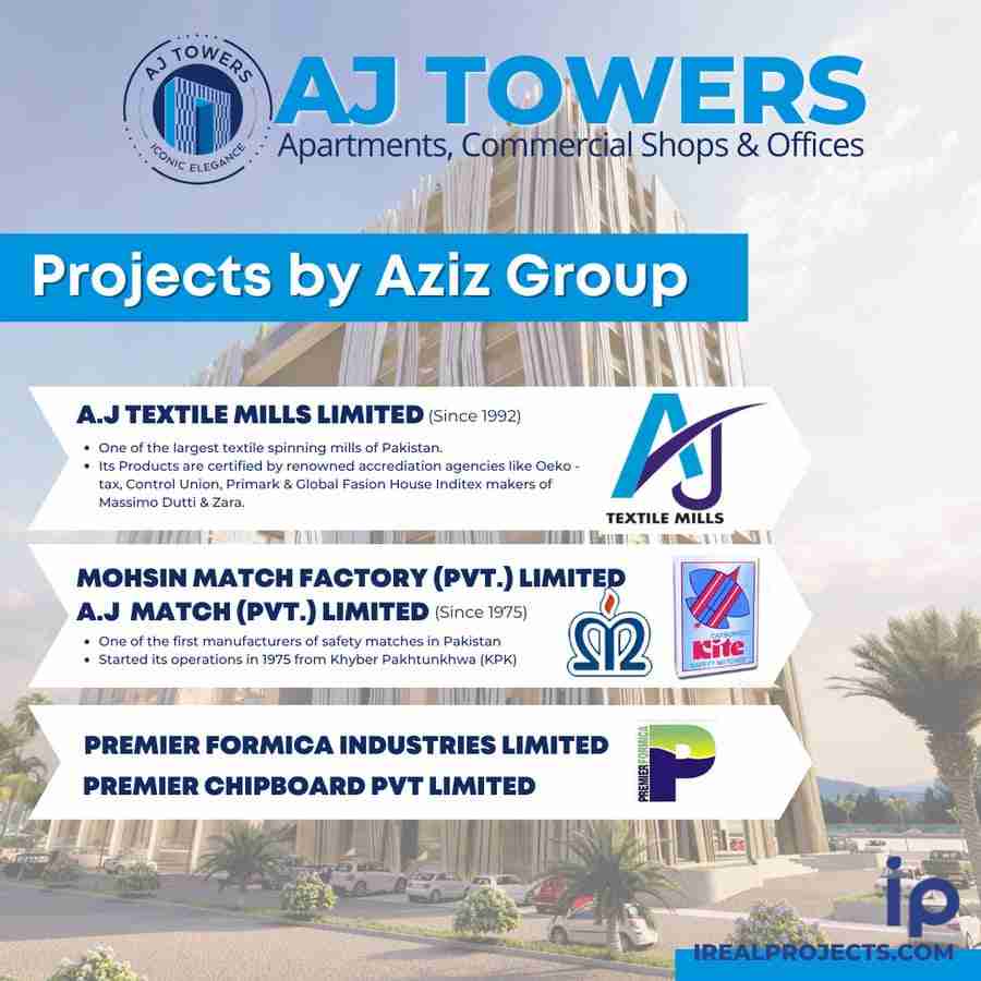 Developers of AJ Towers - Aziz Group of Companies portfolio
