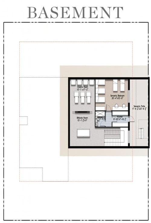 2 Kanal- Floor plan(plan B) basement