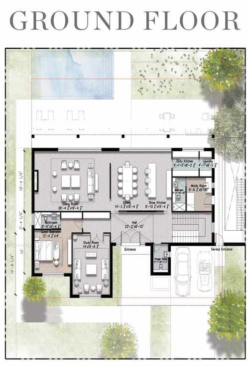 2 Kanal- Floor plan(plan B) ground floor