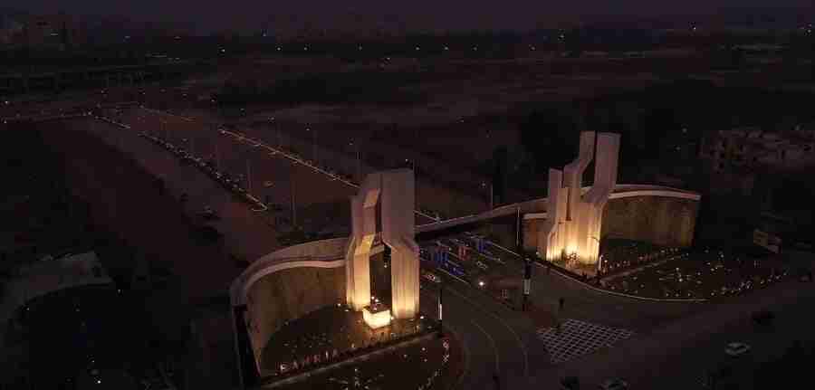 Bahria Paradise Commercial gateway nightview - Bahria Town Rawalpindi