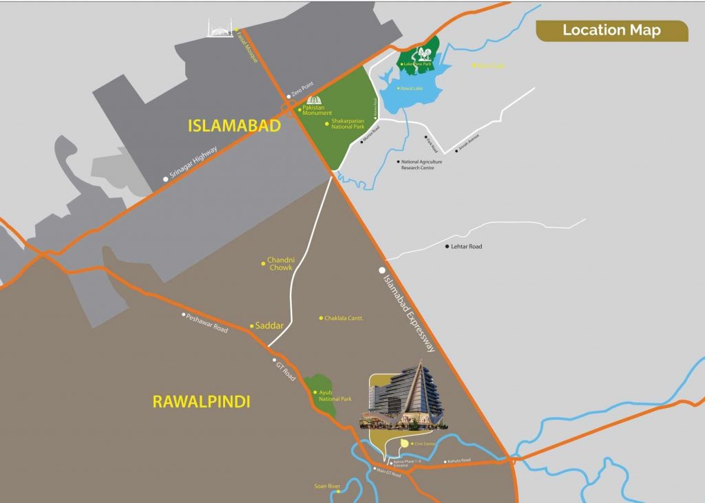 Galaxy Mall in Bahria Paradise Rwp - location on map