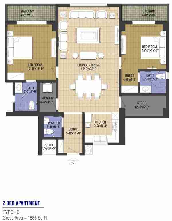 Goldcrest Chic 1 - 2 bed - Type B