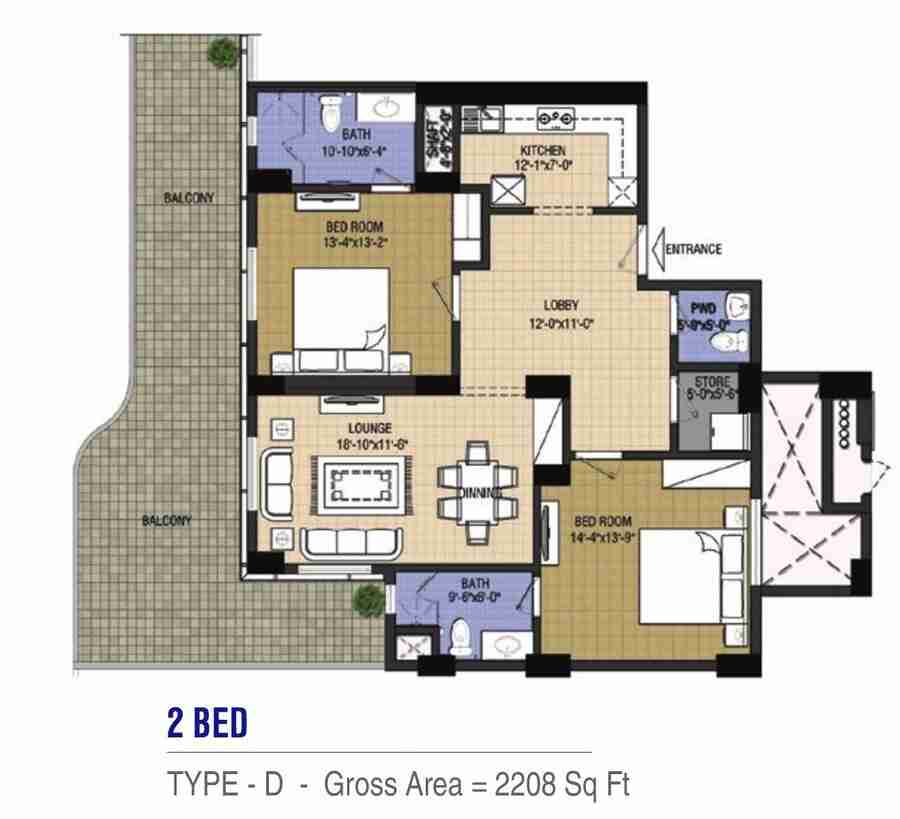 Highlife1-2 bed-type D