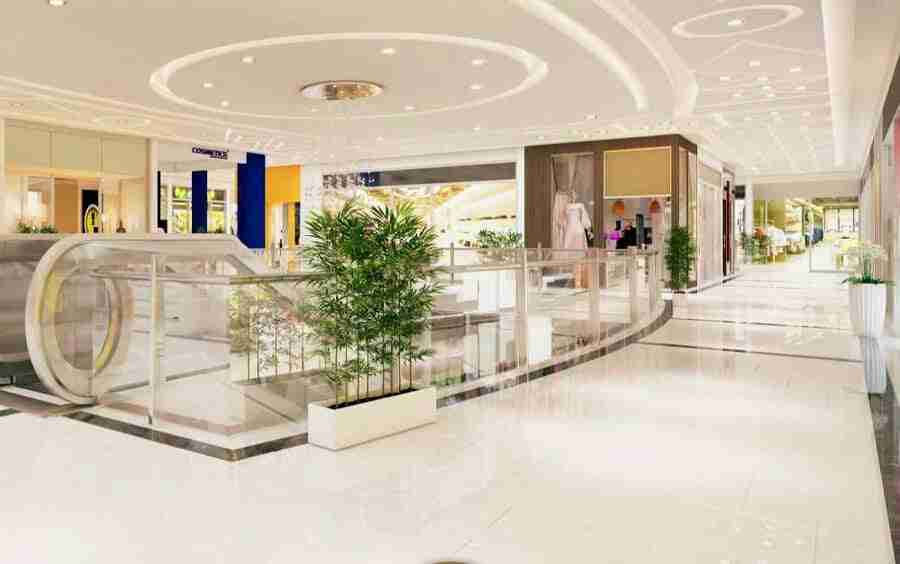 Luminous Interior of commercial area in Prism Heights Gulberg