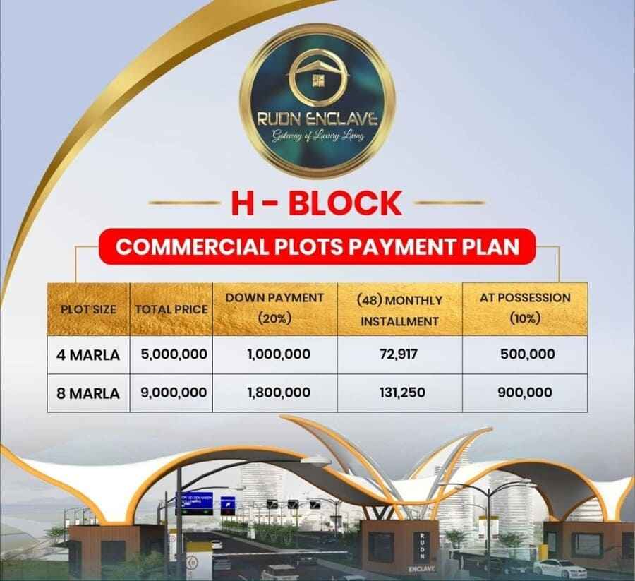 Rudn Enclave - H Block Payment Plan