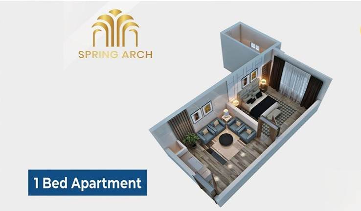 Spring Arch - 1 Bedroom Apartment Floor Plan