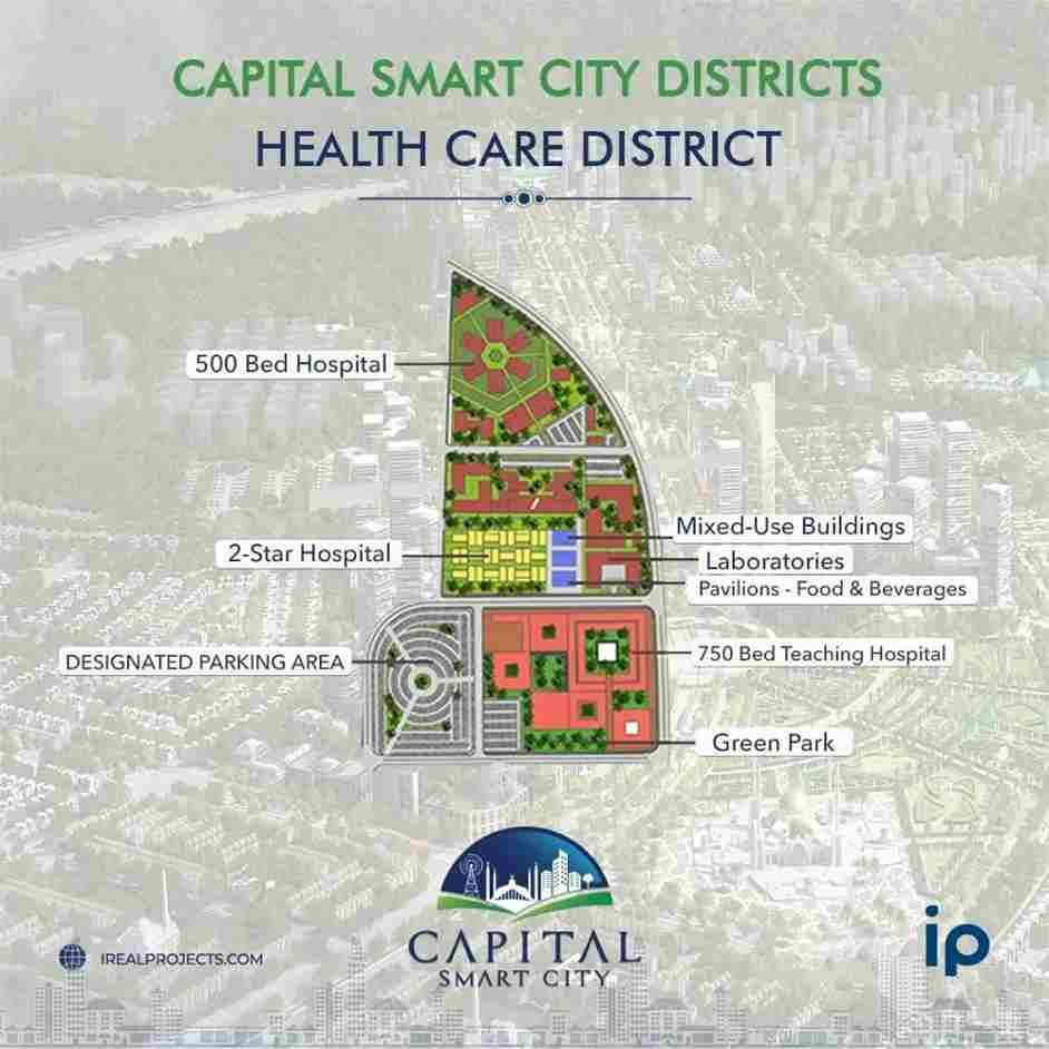 health care district map - capital smart city