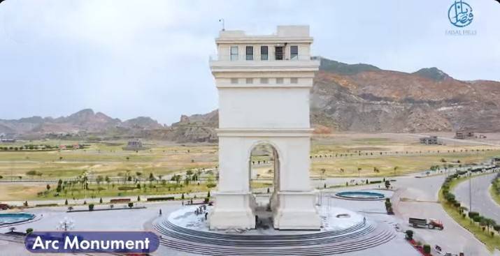fasal hills development update - arch monument