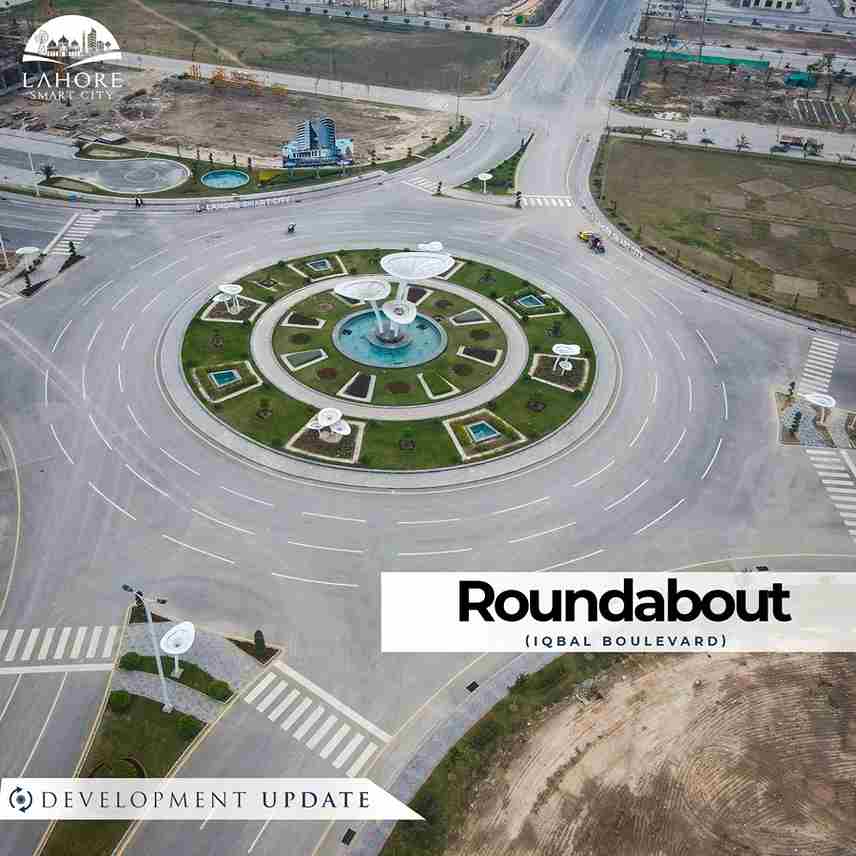 roundabout iqbal boulevard - development update - Lahore Smart City